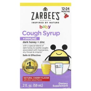 Thực phẩm chức năng Zarbee's Baby Cough Syrup + Immune 12-24 Months Natural Cherry 2 fl oz (59 ml) 897233709028