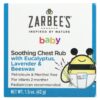 Thực phẩm chức năng Zarbee's Baby Soothing Chest Rub with Eucalyptus Lavender & Beeswax 1.5 oz (42 g) 858438005414