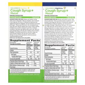 Thực phẩm bổ sung Zarbee's Children's Cough Syrup + Mucus Dark Honey Daytime & Night Value Pack 2-6 Years Natural Mixed Berry 4 fl oz (118 ml) Each 300450664068