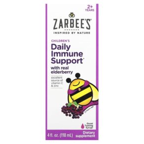 Thực phẩm chức năng Zarbee's Children's Daily Immune Support With Real Elderberry 2+ Years 4 fl oz (118 ml) 857647007820