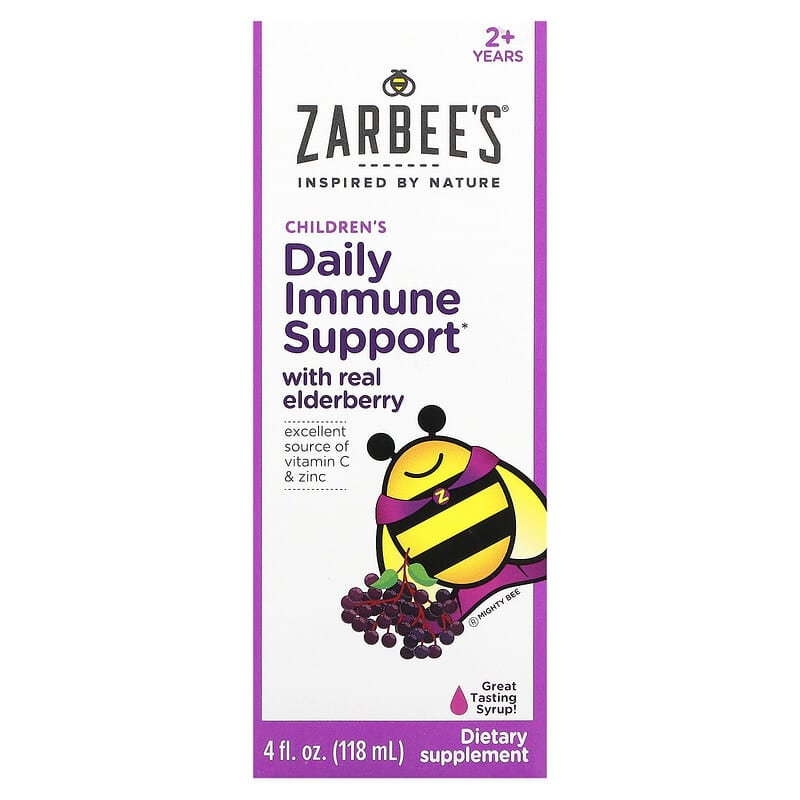 Zarbee's Children's Daily Immune Support With Real Elderberry 2+ Years 4 fl oz (118 ml) 8 Thực phẩm chức năng Zarbee's Children's Daily Immune Support With Real Elderberry 2+ Years 4 fl oz (118 ml) 857647007820