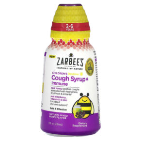 Thực phẩm chức năng Zarbee's Children's Daytime Cough Syrup + Immune 2-6 Years Natural Mixed Berry 8 fl oz (236 ml) 300450664167