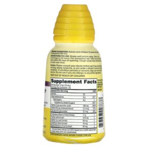 Thực phẩm bổ sung Zarbee's Complete Cough Syrup + Immune Natural Berry 8 fl oz (236 ml) 857647007837