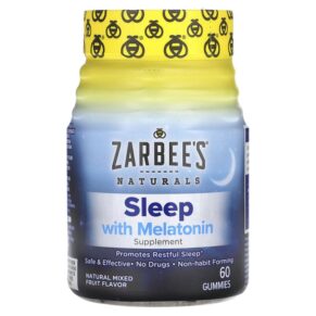 Thực phẩm chức năng Zarbee's Sleep with Melatonin Natural Mixed Fruit 60 Gummies 857647007158