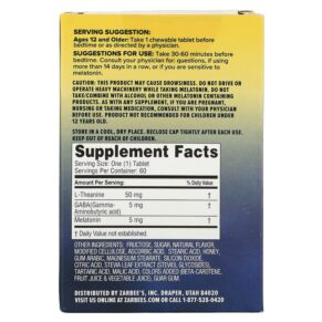 Thực phẩm bổ sung Zarbee's Sleep with Melatonin Natural Orange 60 Chewable Tablets 857647007325