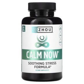 Thực phẩm chức năng Zhou Nutrition Calm Now Soothing Stress Formula 60 Veggie Capsules 859805006034