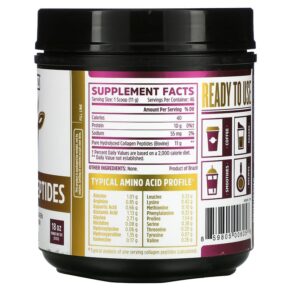 Thực phẩm bổ sung Zhou Nutrition Collagen Peptides Hydrolyzed Collagen No Added Flavor 18 oz (510 g) 859805006058