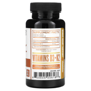 Thực phẩm bổ sung Zhou Nutrition D3 + K2 60 Veggie Capsules 859805006188