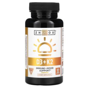 Thực phẩm chức năng Zhou Nutrition D3 + K2 60 Veggie Capsules 859805006188