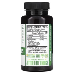 Thực phẩm bổ sung Zhou Nutrition Energy + Focus 60 Veggie Capsules 859805006102