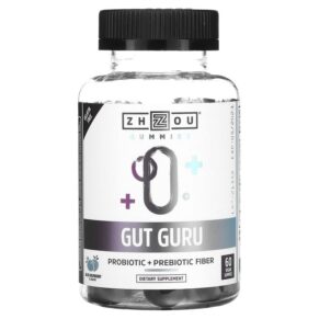 Thực phẩm chức năng Zhou Nutrition Gut Guru Blue Raspberry 60 Vegan Gummies 669191811811