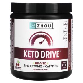 Thực phẩm chức năng Zhou Nutrition Keto Drive Revved Black Cherry 9.2 oz (263 g) 859805006195