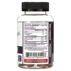 Thực phẩm bổ sung Zhou Nutrition Max Strength Elder-Mune Sambucus Elderberry 60 Vegan Gummies 669191805407