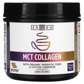 Thực phẩm chức năng Zhou Nutrition MCT Collagen Vanilla Cinnamon 13.4 oz (379 g) 669191494779