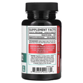 Thực phẩm bổ sung Zhou Nutrition Methyl B-12 Natural Cherry 60 Micro Lozenges 859805006782