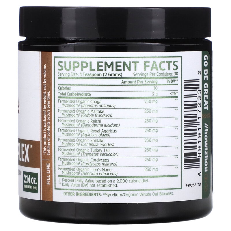 Zhou Nutrition Mushroom 8-Plex Powder 2.14 oz (60 g) 2 Thực phẩm bổ sung Zhou Nutrition Mushroom 8-Plex Powder 2.14 oz (60 g) 669191172332