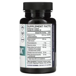 Thực phẩm bổ sung Zhou Nutrition Neuro-Peak 30 Veggie Capsules 859805006263