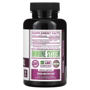 Thực phẩm bổ sung Zhou Nutrition Resveratrol 60 Veggie Capsules 859805006294