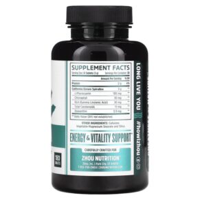 Thực phẩm bổ sung Zhou Nutrition Spirulina Longevity Superfood 180 Tablets 859805006331