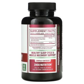 Thực phẩm bổ sung Zhou Nutrition Tart Cherry Extract + Celery Seed 60 Veggie Capsules 859805006348