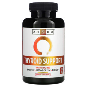 Thực phẩm chức năng Zhou Nutrition Thyroid Support with Iodine 60 Veggie Capsules 859805006355