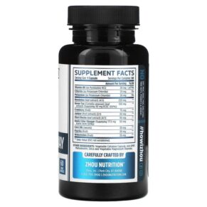 Thực phẩm bổ sung Zhou Nutrition Water Away with Dandelion & Potassium 60 Veggie Capsules 859805006379