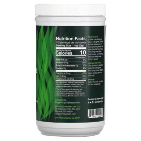 Thực phẩm bổ sung Zint Organic Spirulina Powder 12 oz (340 g) 817516020572