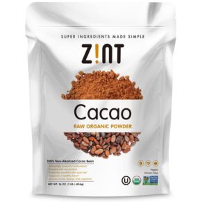 Thực phẩm chức năng Zint Raw Organic Cacao Powder 16 oz (454 g) 817516020367