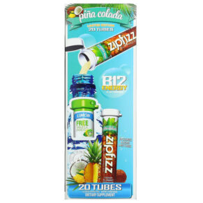 Thực phẩm bổ sung Zipfizz Healthy Energy With Vitamin B12 Pina Colada 20 Tubes 11 g Each 857167006068
