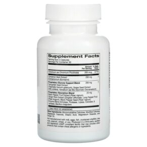 Thực phẩm bổ sung ZOI Research Blood Glucose Support 60 Vegetarian Capsules 898220016099